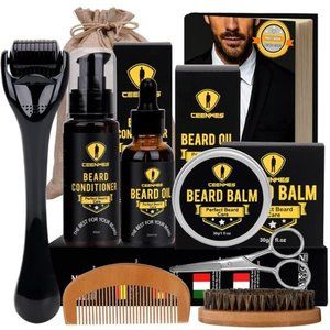 Upgraded Beard Grooming Kit with Beard Conditioner ,Beard Oil, Beard Brush